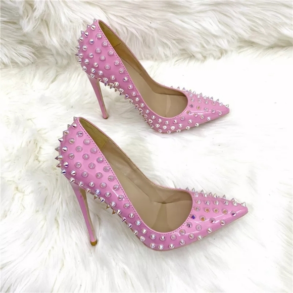 Size 8 unicorn pink spiked heel - Picture 2 of 3